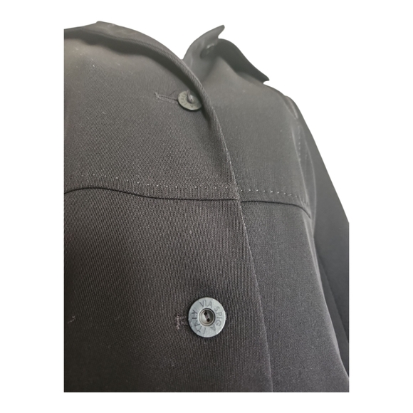 Via Spiga Midi trench coat Sz 2P Petite Stylish Silhouette button front timeless - Picture 3 of 11